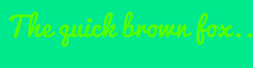 Image with Font Color 53FF00 and Background Color 00EA8D